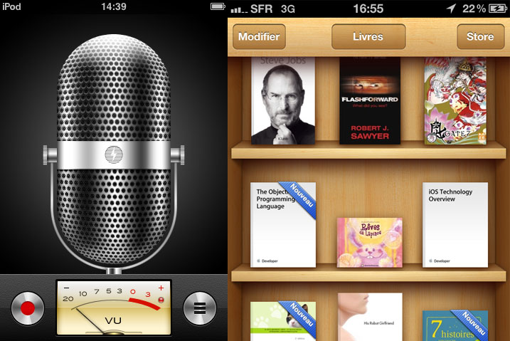 Le skeuomorphisme d'Apple
